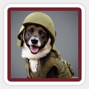 perro soldado Sticker